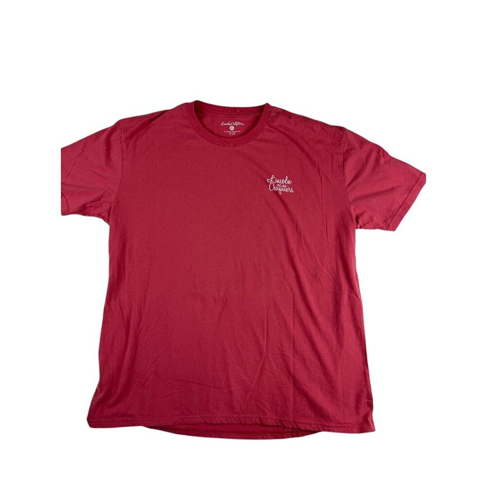 Lincoln Outfitters Fall T-Shirt XL Red Autumn Sayings Short Sleeve Cotton